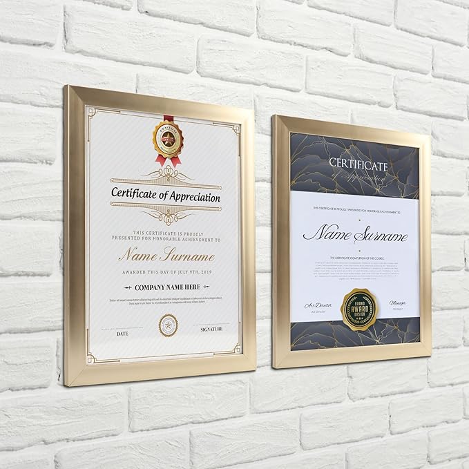 Giftgarden 8.5x11 Picture Frame Gold Set of 12, Wall or Tabletop Display - Image 3