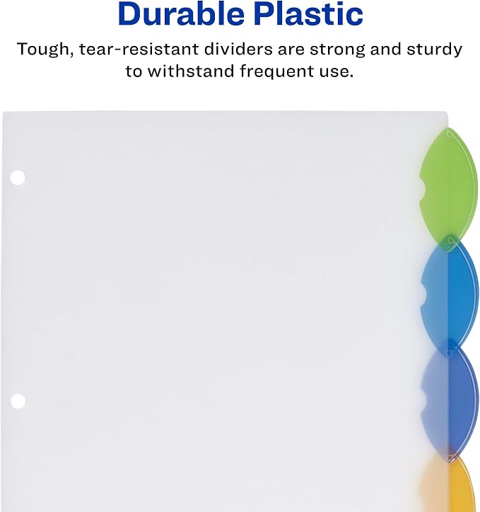 Avery Insertable Style Edge Plastic Dividers - Image 4