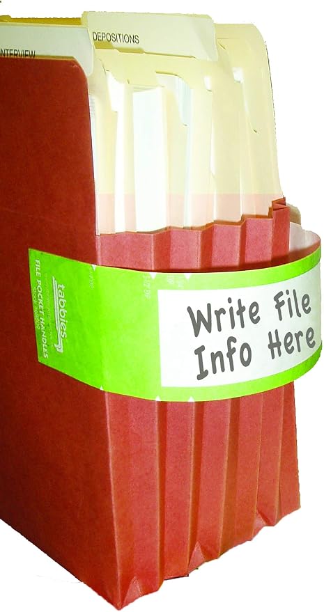 Tabbies File Pocket Handles, 9.63 x 2, 12 Sheets/Pack - Image 4