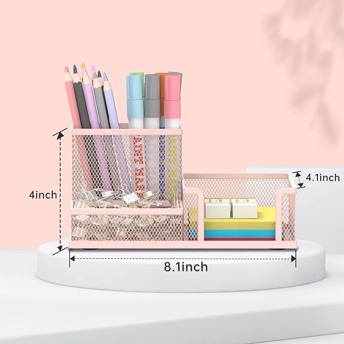 SUPEASY Mesh Pen Holder Desk Organizer, Office Supplies Pencil Storage - Image 4