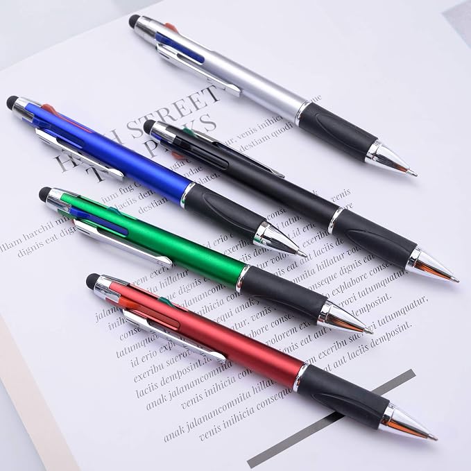 MiSiBao 4-Color Ballpoint Pen Multi Colored Pens in One Stylus Pens - Image 6