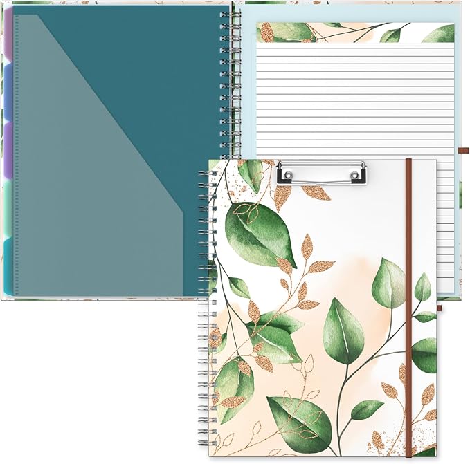 Hongri Clipboard Folio with Refillable Lined Notepad, 8.5 x 11 Folders with by Hongri