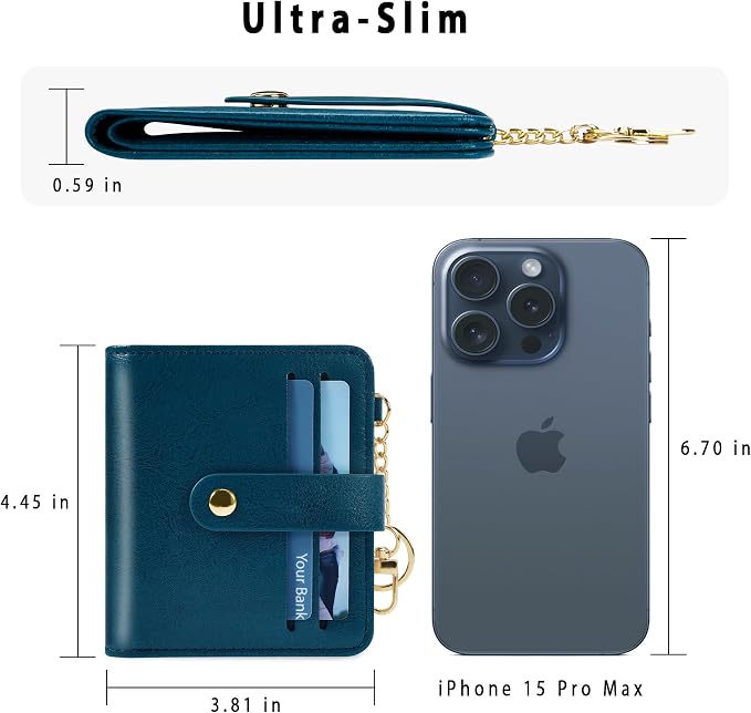 Airkit Small Wallet Women RFID, PU Leather Card Holder - Image 4