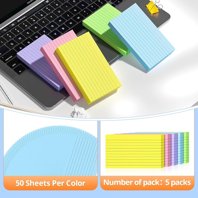 Colored Index Cards 3 X 5, Flash Cards - Image 5