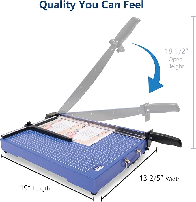 United Office Products T15 Commercial Guillotine Paper Trimmer, Sturdy Metal Base, 15" Cut Length, 15 Sheet Capacity, Paper Cutter for Offices, Schools and Crafts-DeskLoop Office