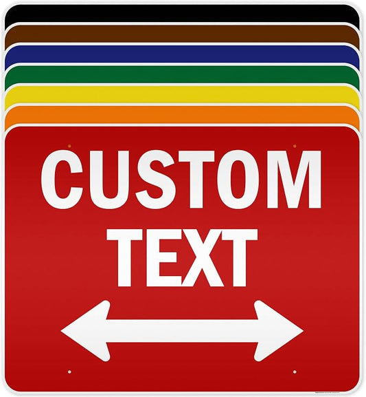 Custom Arrow, Custom Directional Sign, Two way Arrow, 36x48 Inches, Reflective by MySignCenter