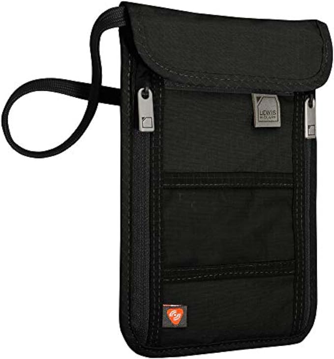 Lewis N. Clark RFID Blocking Stash Neck Wallet, Travel Pouch + Passport Holder - Image 2