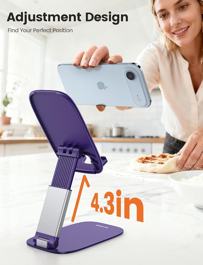 Lamicall Ultra-Thin Purple Phone Holder - Image 2