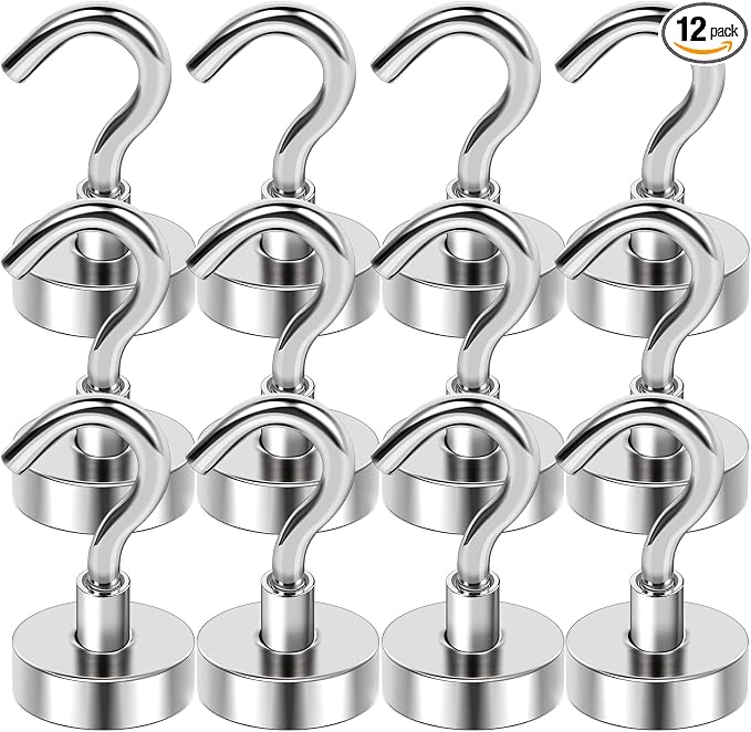 LOVIMAG Magnetic Hooks, 12 Pack 30lbs+ Magnet Hook 2026 Cruise Cabin Ship by LOVIMAG