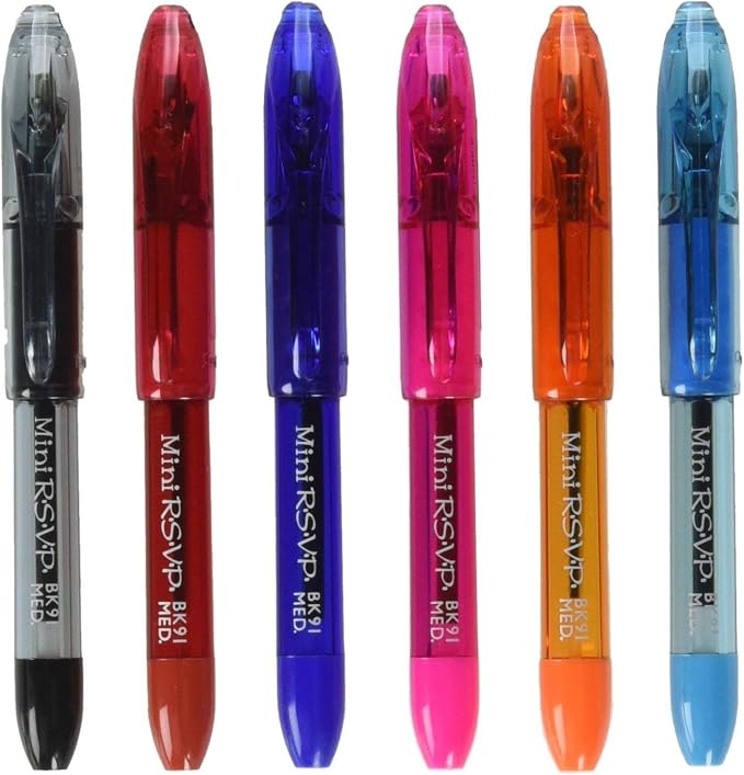 Pentel RSVP Mini Ballpoint Pen, Medium Line, 24-Assorted Ink in Clear Cylinder - Image 3