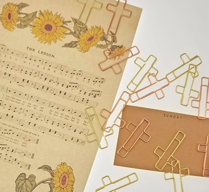 50 PCS Cross Paper Clips, Bible Study Supplies Bible Stuff Things Accessories - Image 3