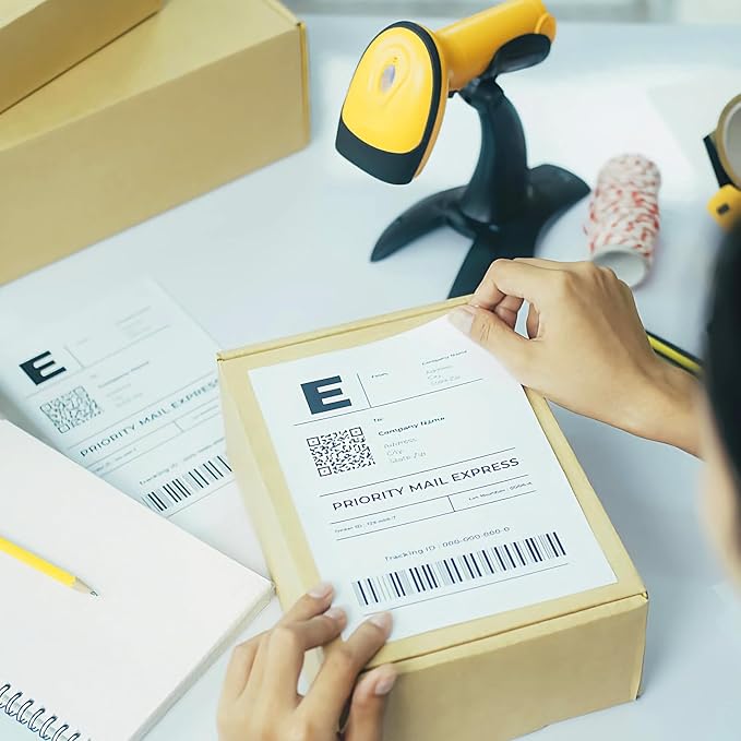 2000 Sheets Sticker Paper Matte White, 8.5" x 11" Label Paper for Laser & Inkjet Printer, Full Sheet Label for Shipping Address Mailing-DeskLoop Office