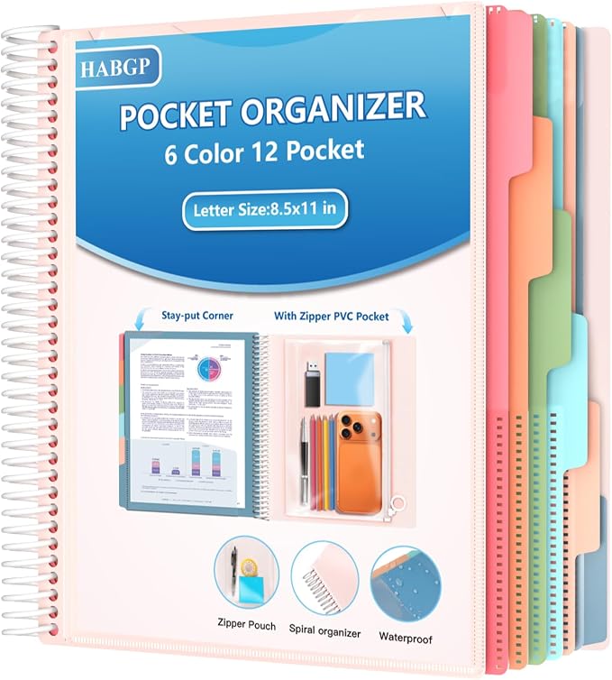 HABGP 12 Pocket Plastic folders by HABGP