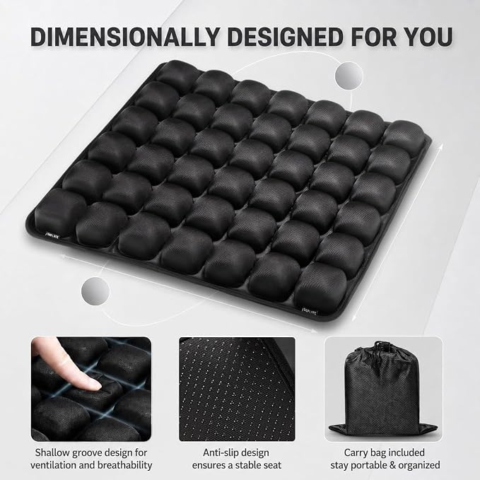 Inflatable Seat Cushion with Press-to-Inflate Design, Airplane Seat Cushion - Image 3