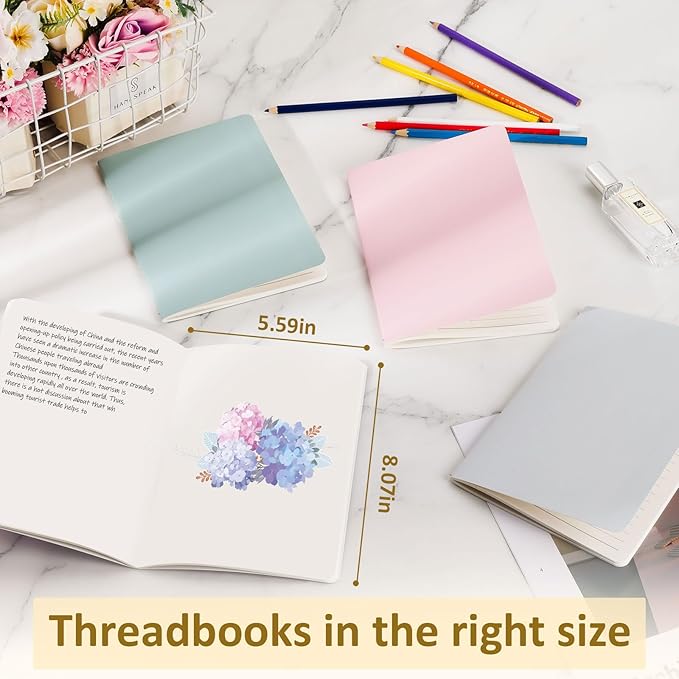 Ddaowanx Notebooks, Journals in Bulk, Blank Paper Sketchbooks, 72 Pages, 36 Sheets, 80GSM, 8.3x5.5 Inch, A5 Size, Travel Writing Notebooks Journal for Office School Supplies (Blank-48pack, 8 Colors)-DeskLoop Office