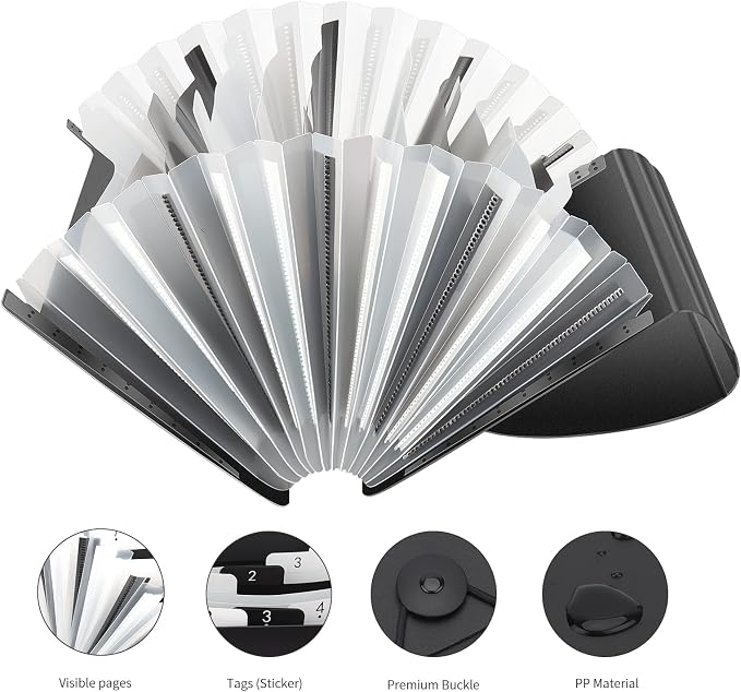 Uquelic Stand Receipt Organizer Folder - Image 4