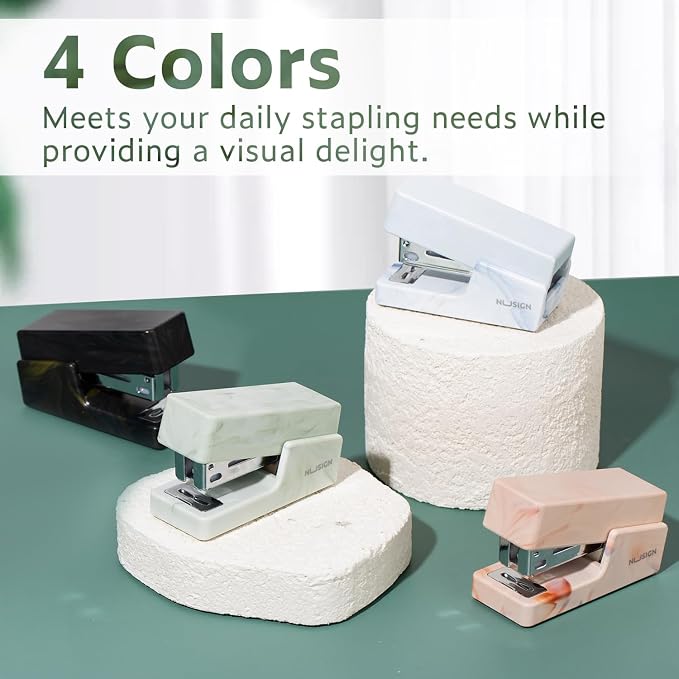 NUSIGN Mini Stapler with 830 Staples, Small Cute Desk Staplers, 25 Sheet - Image 6