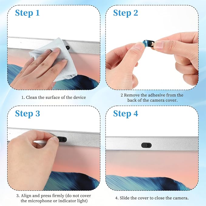50 Pcs Webcam Cover Slide, 0.023 Inch Ultra-Thin Universal Laptop Camera Cover - Image 4