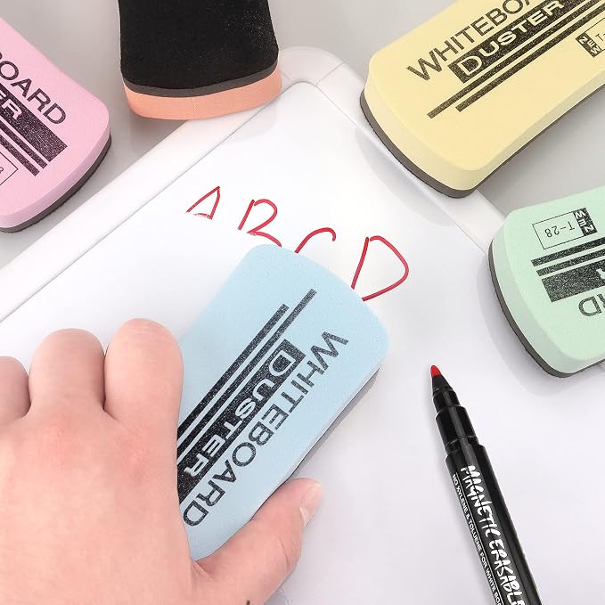 Tamaki 6 Pack Dry Erasers for White Board Magnetic Whiteboard Eraser, Pastel - Image 7