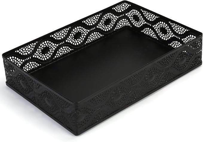 Desk Drawer Organizer, A4 Large Metal Mesh Desk Organizer Tray, Carved Hollow by EsOfficce