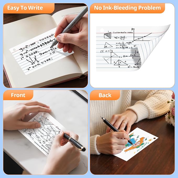 Index Cards 3x5 Inches, Punched Lined Study Card Ruled Flashcards Notecards - Image 3