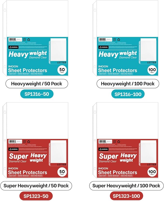 Heavyweight 3-Hole Letter Size Sheet Protectors - Image 7