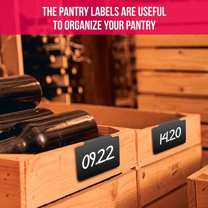 Basket Labels Clip On for Pantry Organization and Storage Baskets Bin Labels - Image 6