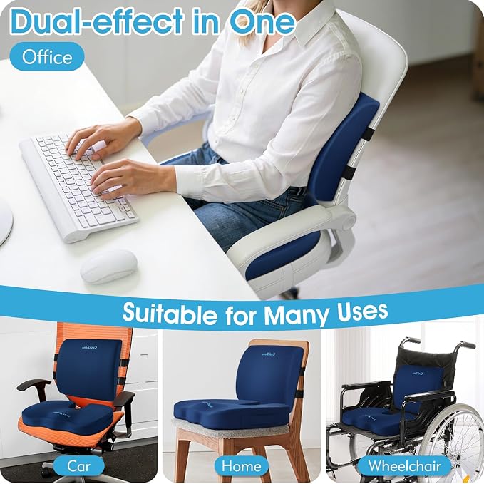 CushZone Seat Cushion, Lumbar Support Pillow - Image 5