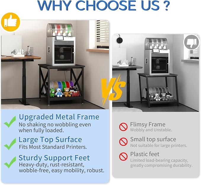 METYERRY Large Printer Stand - Image 9