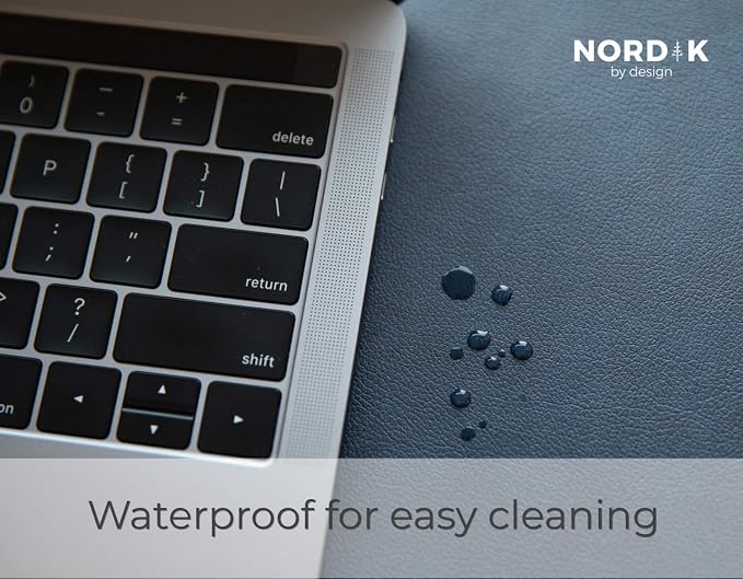 Nordik Leather Desk Mat Cable Organizer Premium Extended Mouse Mat - Image 5
