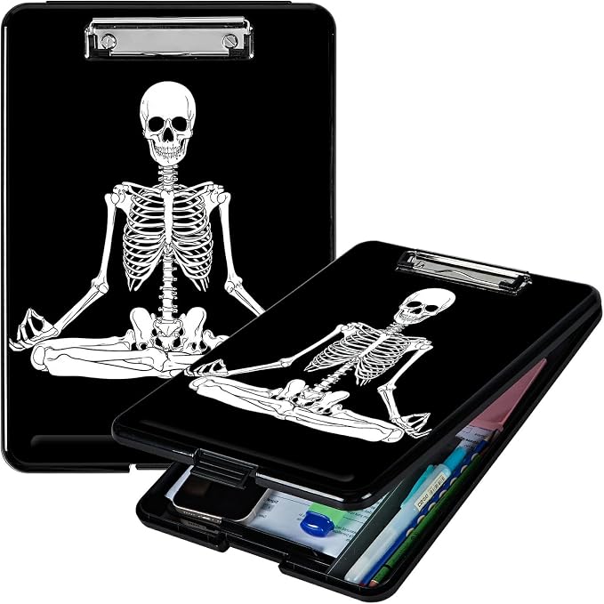 Sitting Skull A4 Clipboard by Unknown