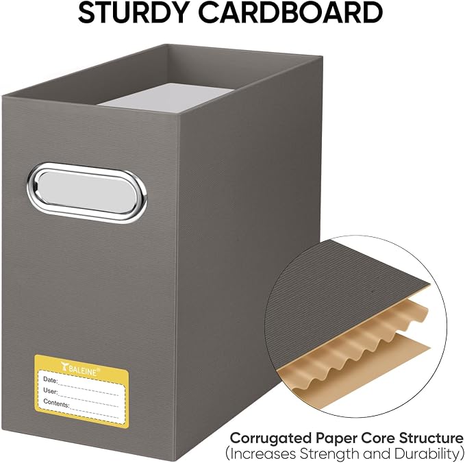 BALEINE File Organizer Box, Cardboard File Folder Organizer - Image 4