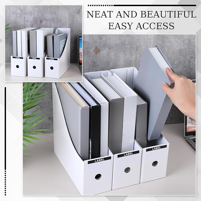 Geyee 50 Pcs Cardboard Magazine Holder Magazine File Holder Magazine Storage - Image 5