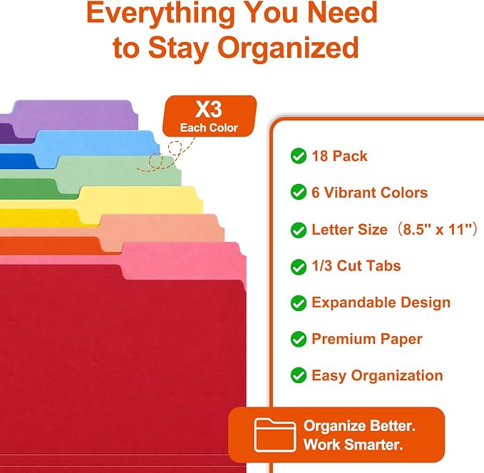 Colored File Folders, Manila Folders - Image 6