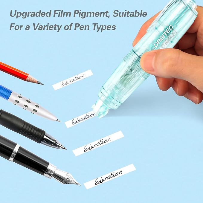 White Correction Tape, Refillable Retractable Quick Dry Aesthetic Cute - Image 3