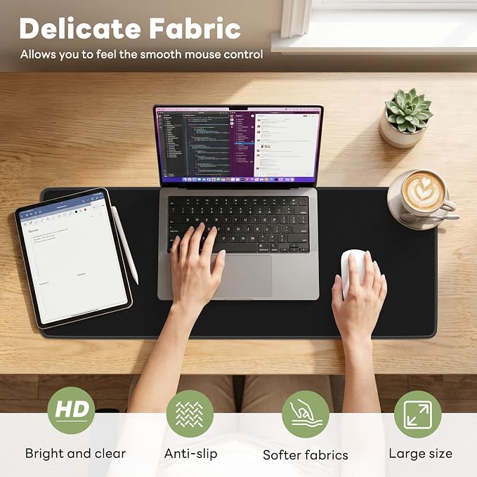 Desk Mat, Big Desk Pad, 31.5x11.8 Inches Extended Big Gaming Mouse Pad - Image 2
