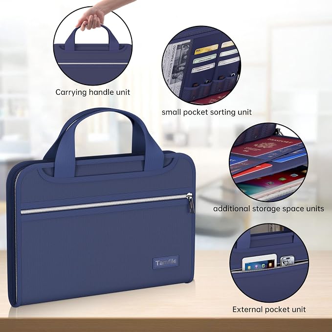 Tamfile Fireproof Accordion File Organizer - Image 4