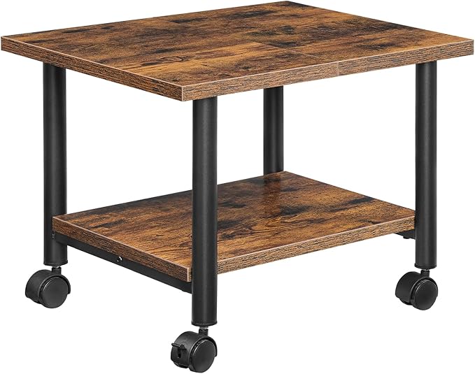 HOOBRO Printer Stand, 2-Tier Industrial Under Desk Printer Cart by HOOBRO