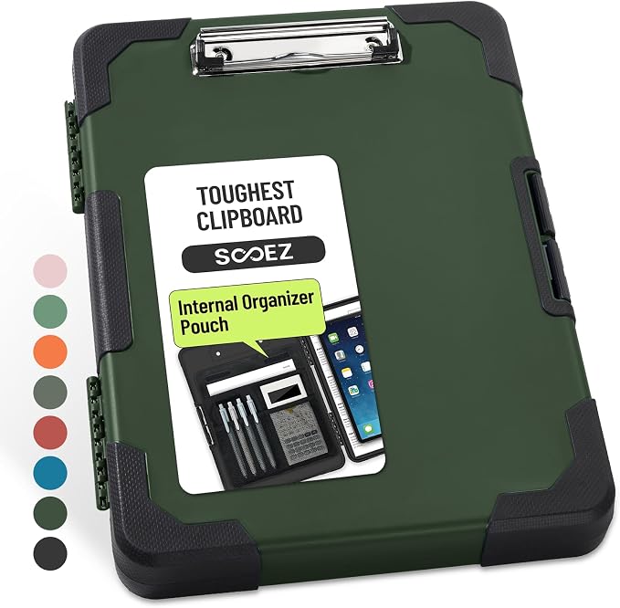 Sooez Toughest Clipboard with Storage, Internal Pen Pouch Included, Letter/ A4 by Sooez
