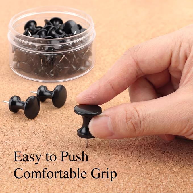 Outus 100 Pcs Giant Push Pins Large Thumb Tacks Plastic Heads 1 Inch Jumbo Push - Image 3
