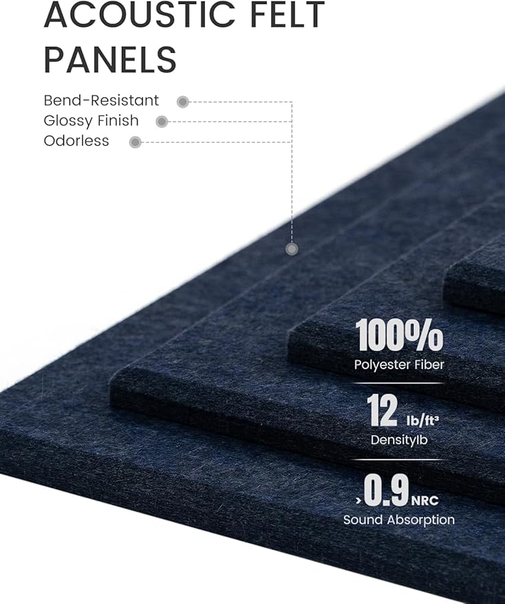 Fluxynara Large Felt Bulletin Board 36" x 24" Cork Board Alternative-6 Pack - Image 4