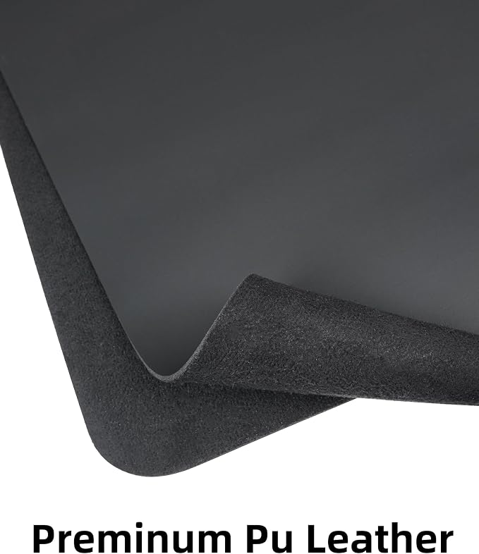 Large Desk Mat, Large Mouse Pad, Non-Slip PU Leather Desk Blotter, Laptop Desk - Image 2