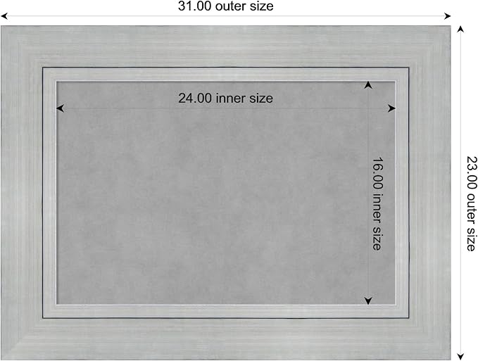 Amanti Art Silver Framed Magnetic Board 23x31 Medium Vision Board - Image 3
