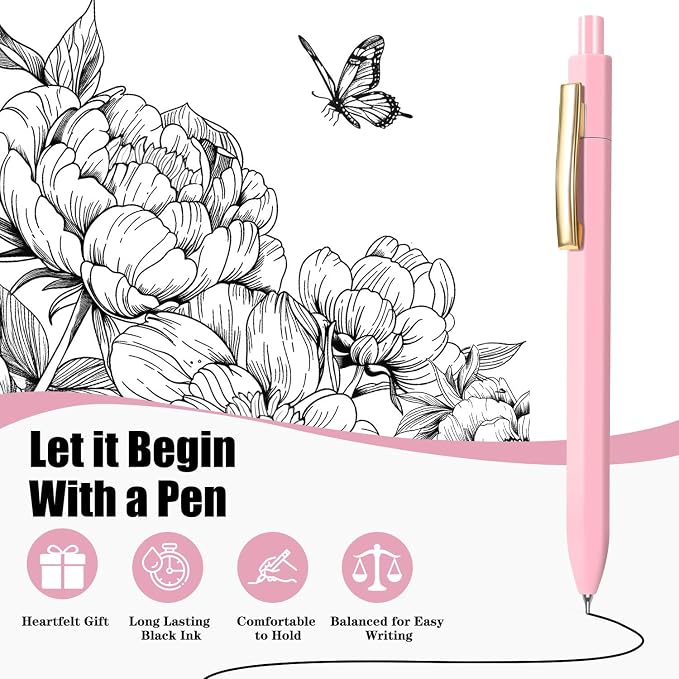 Piochoo Ballpoint Pens, 0.7mm Retractable Pen, Medium Point Pen Set - Image 3
