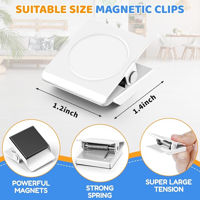 Grtard 6Pack Magnetic Clips Heavy Duty, Refrigerator Magnets, Strong Magnetic - Image 8