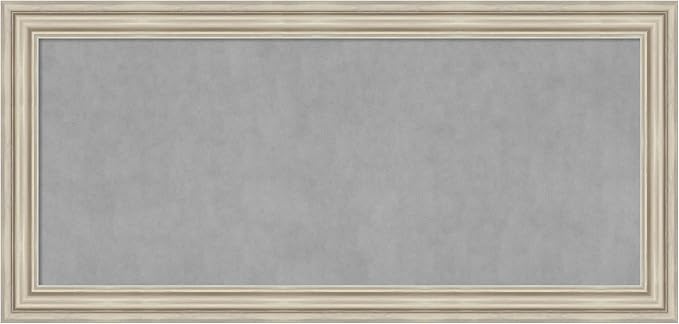 Amanti Art Silver Framed Magnetic Board 26x54 Oversize Vision Board by AmantiArt