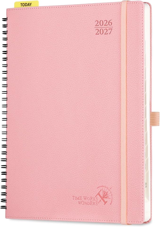 POPRUN 2026-2027 Academic Weekly Planner, Large 8.5" x 10.5" Horizontal Layout by POPRUN
