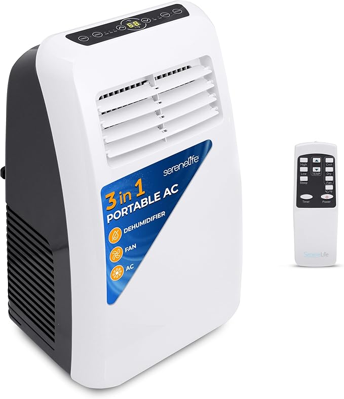 3-in-1 Portable Air Conditioner with Built-in Dehumidifier Function,Fan Mode, Remote Control, Complete Window Mount Exhaust Kit-DeskLoop Office