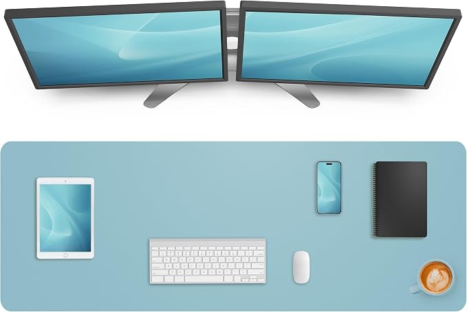 AFIING Leather Desk Pad Protector, Mouse Pad, Office Desk Mat, Non-Slip PU by AFIING