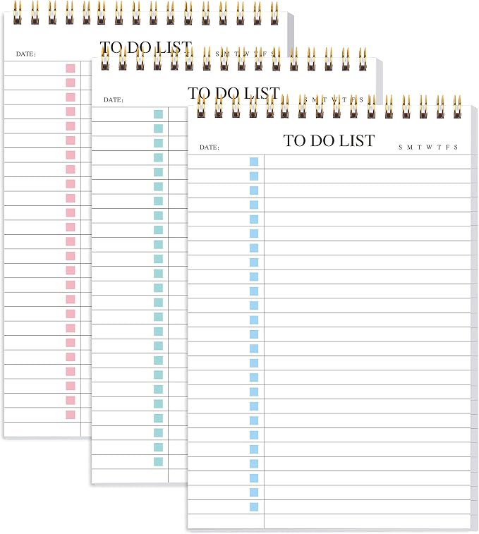 To Do List Notepad 3 Pack, Undated Daily Planner Notepad by KAICNPAPER